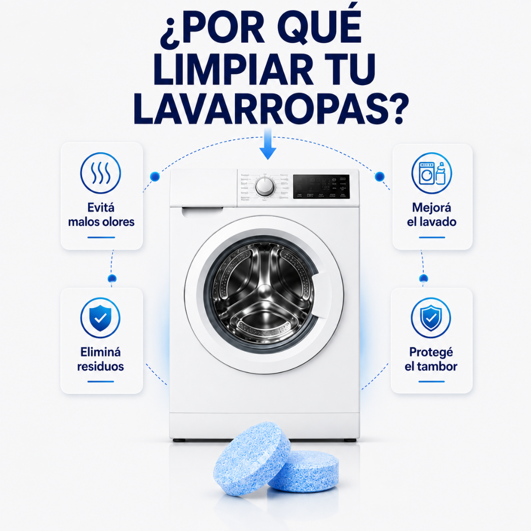 Pastillas para Limpiar y Desinfectar el Lavarropas x12 Tabletas