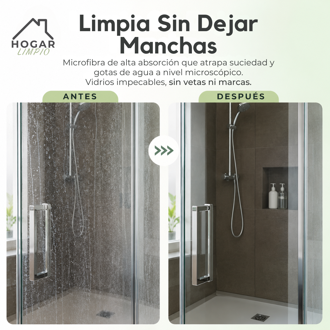 Crystal™ XXL - El Paño de Limpieza Premium para Vidrios y Cristales (60×40 cm)