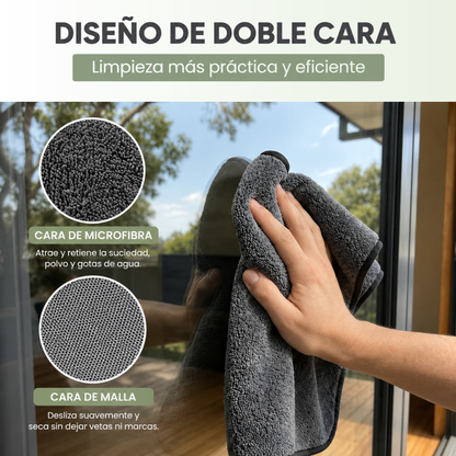 Crystal™ XXL - El Paño de Limpieza Premium para Vidrios y Cristales (60×40 cm)