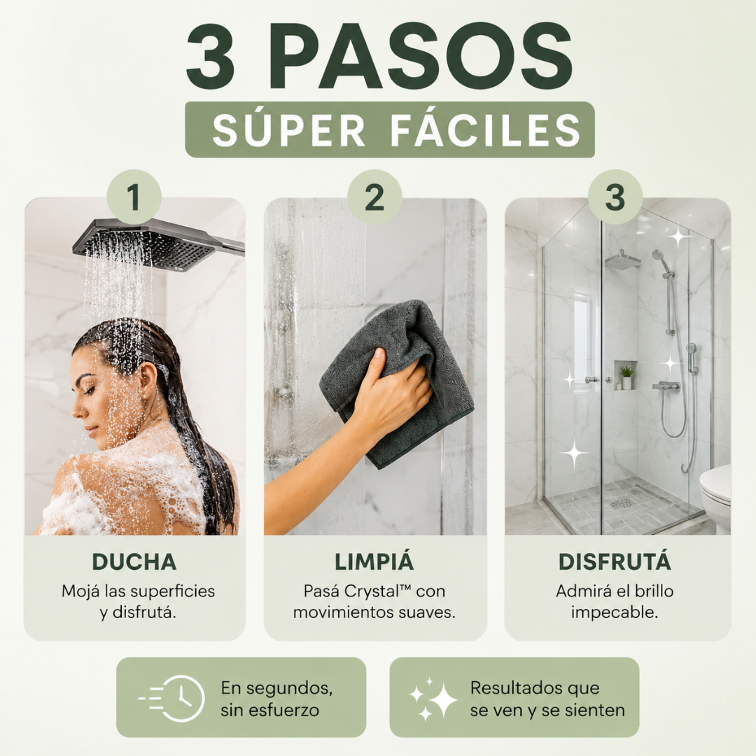 Crystal™ XXL - El Paño de Limpieza Premium para Vidrios y Cristales (60×40 cm)