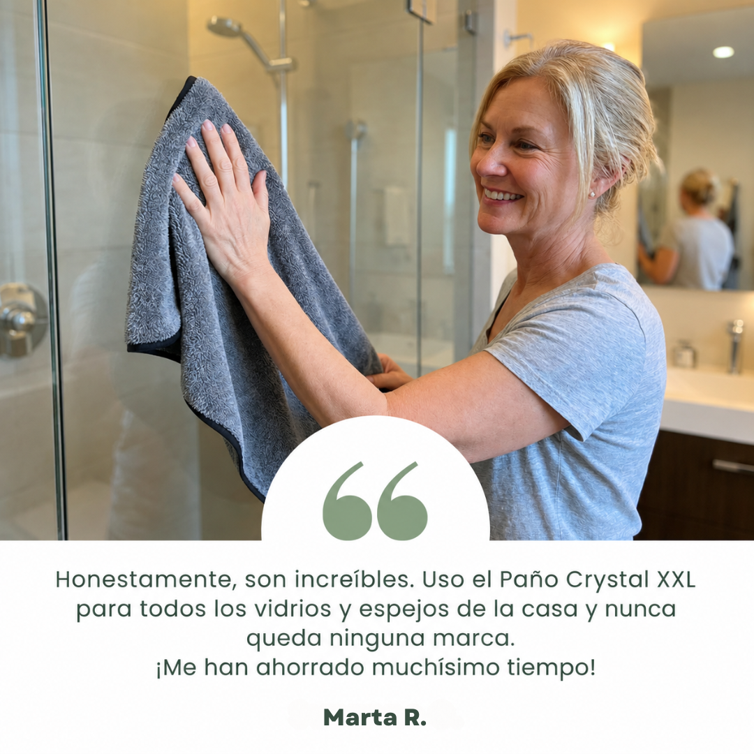 Crystal™ XXL - El Paño de Limpieza Premium para Vidrios y Cristales (60×40 cm)
