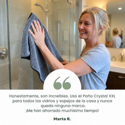 Crystal™ XXL - El Paño de Limpieza Premium para Vidrios y Cristales (60×40 cm)