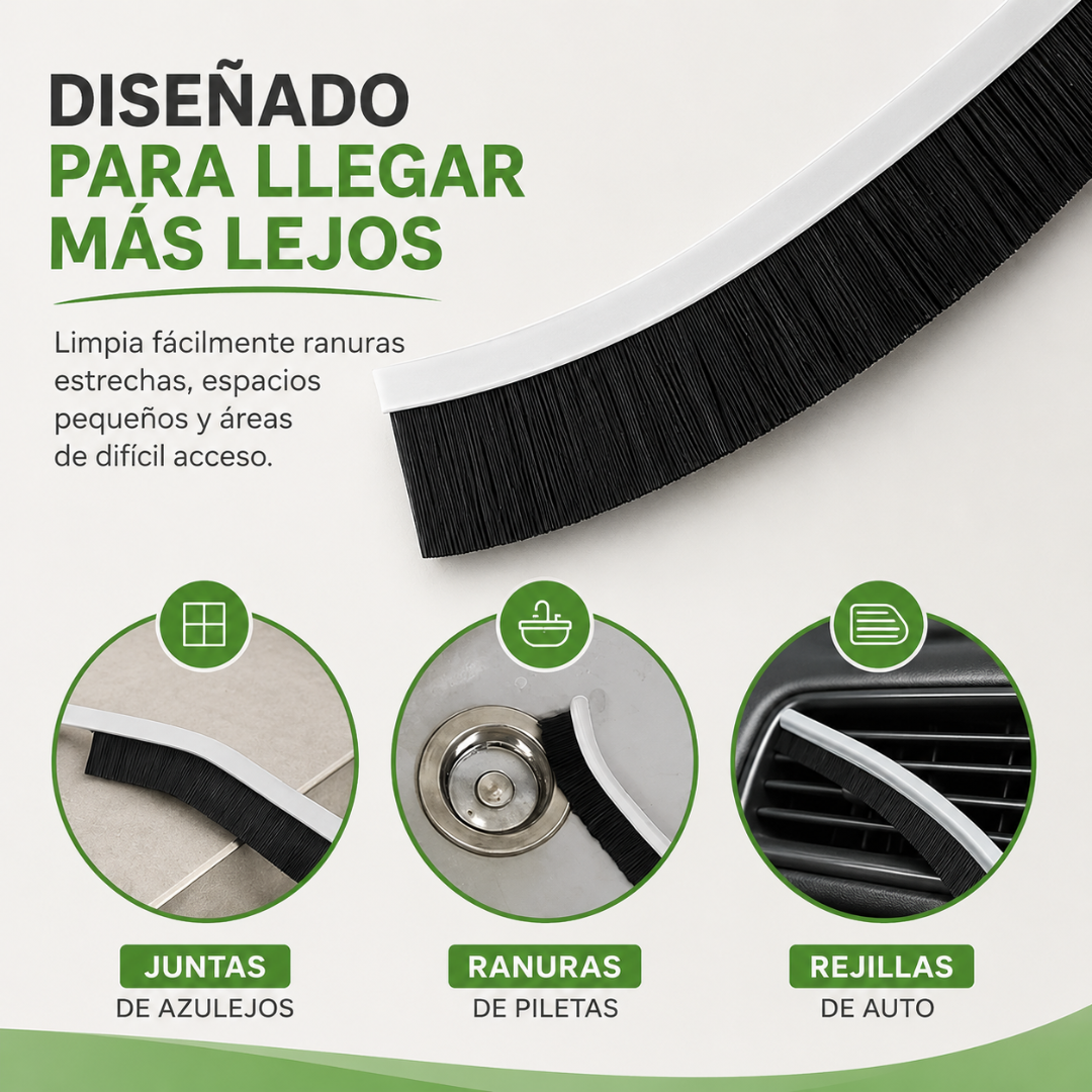 Cepillo de Limpieza para Ranuras y Esquinas