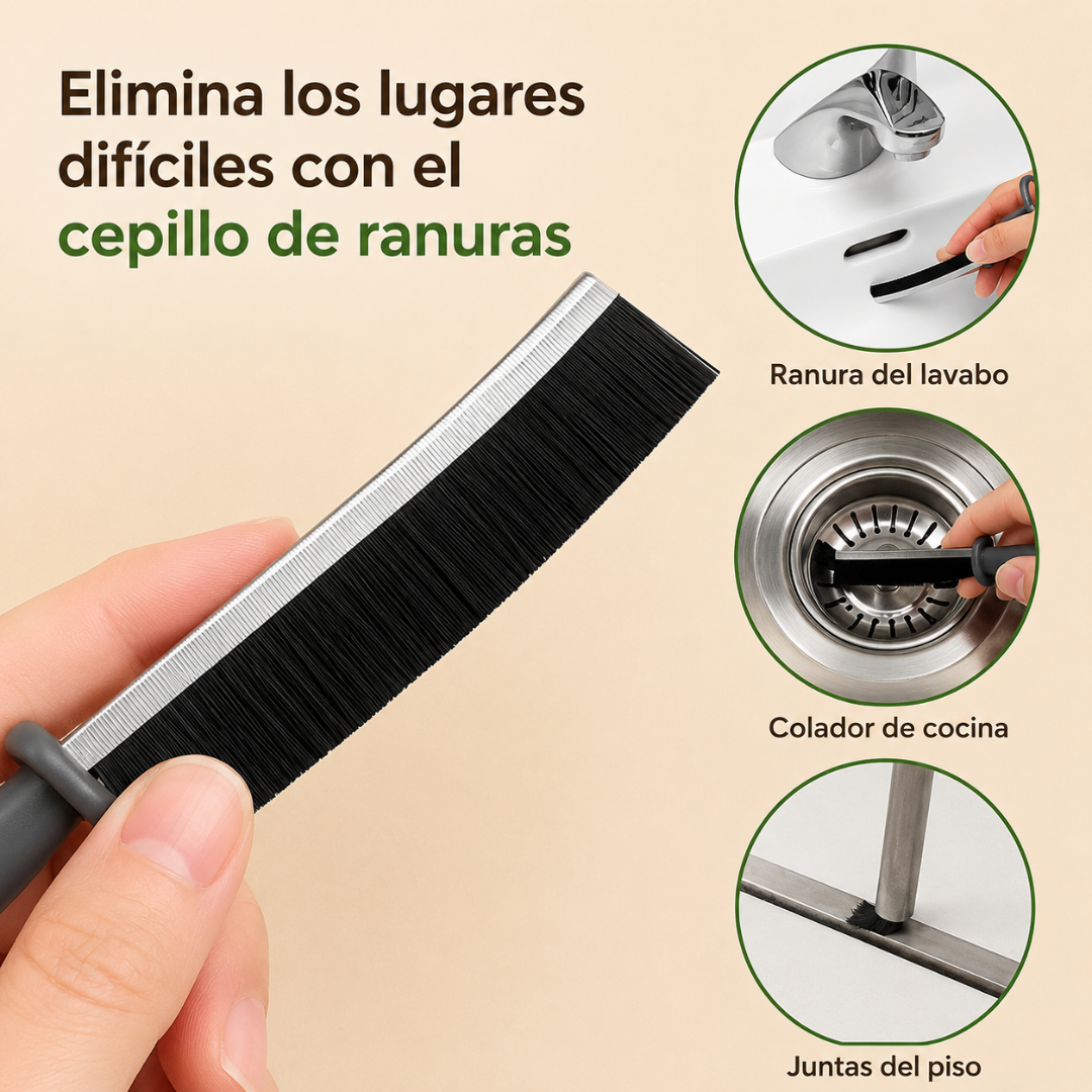 Cepillo de Limpieza para Ranuras y Esquinas