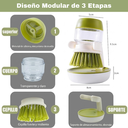 Cepillo con Dispensador de Jabón 2 en 1