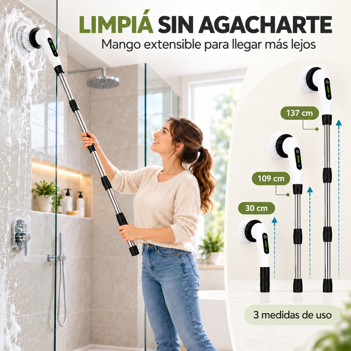 Cepillo Eléctrico Inalámbrico 9 En 1 Recargable USB