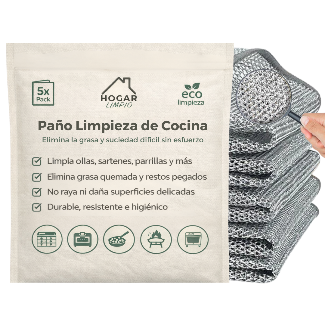 Paño de limpieza metálico multifunción Pack x5