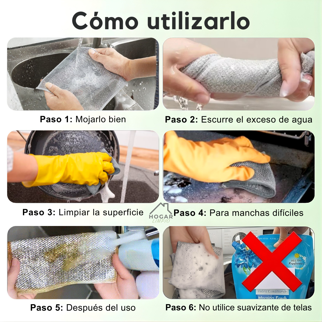 KIT 5 Paños de limpieza multifunción