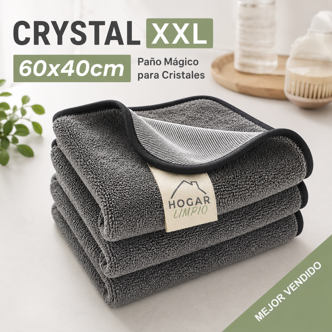 Crystal™ XXL - El Paño de Limpieza Premium para Vidrios y Cristales (60×40 cm)