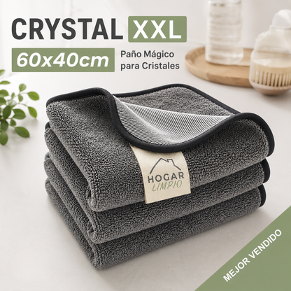 Crystal™ XXL - El Paño de Limpieza Premium para Vidrios y Cristales (60×40 cm)